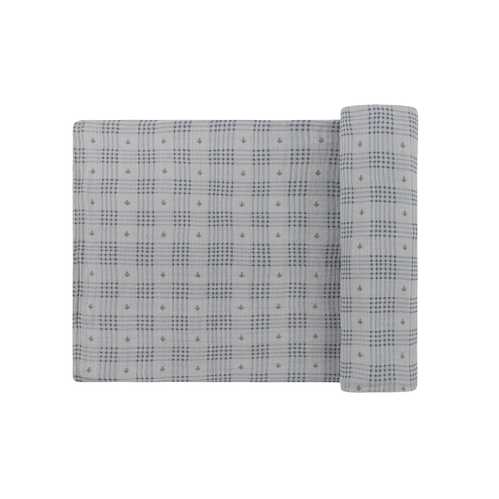 Cotton Floral Plaid Collection - Muslin Swaddle