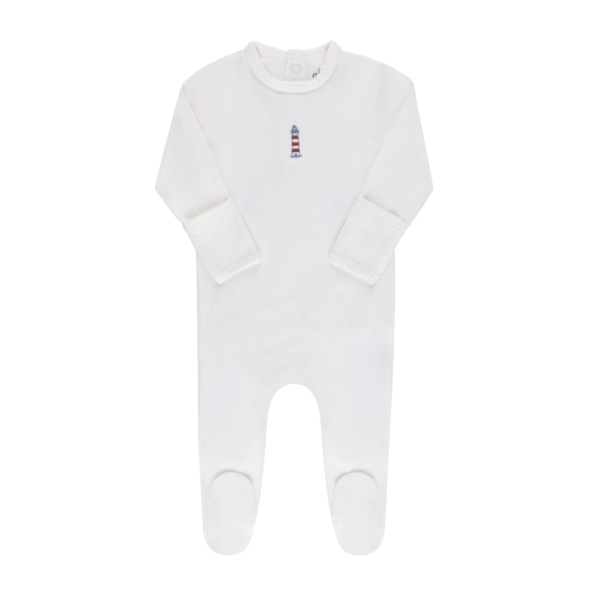 Cotton - Embroidered Nautical Collection - Footies