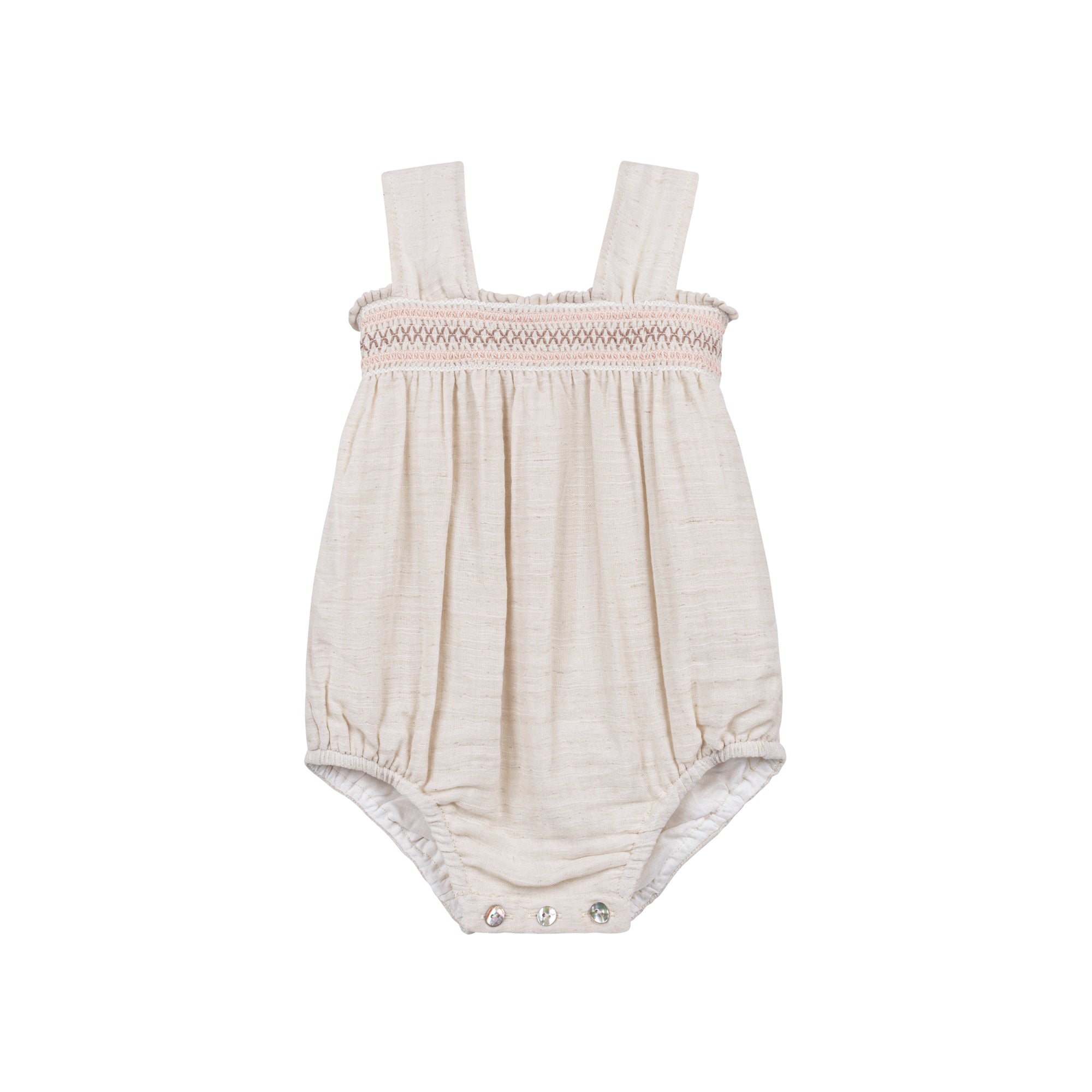 Stitch Collection - Smocked Linen Romper