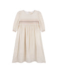 Stitch Collection - 3/4 Sleeves Smocked Linen Dress