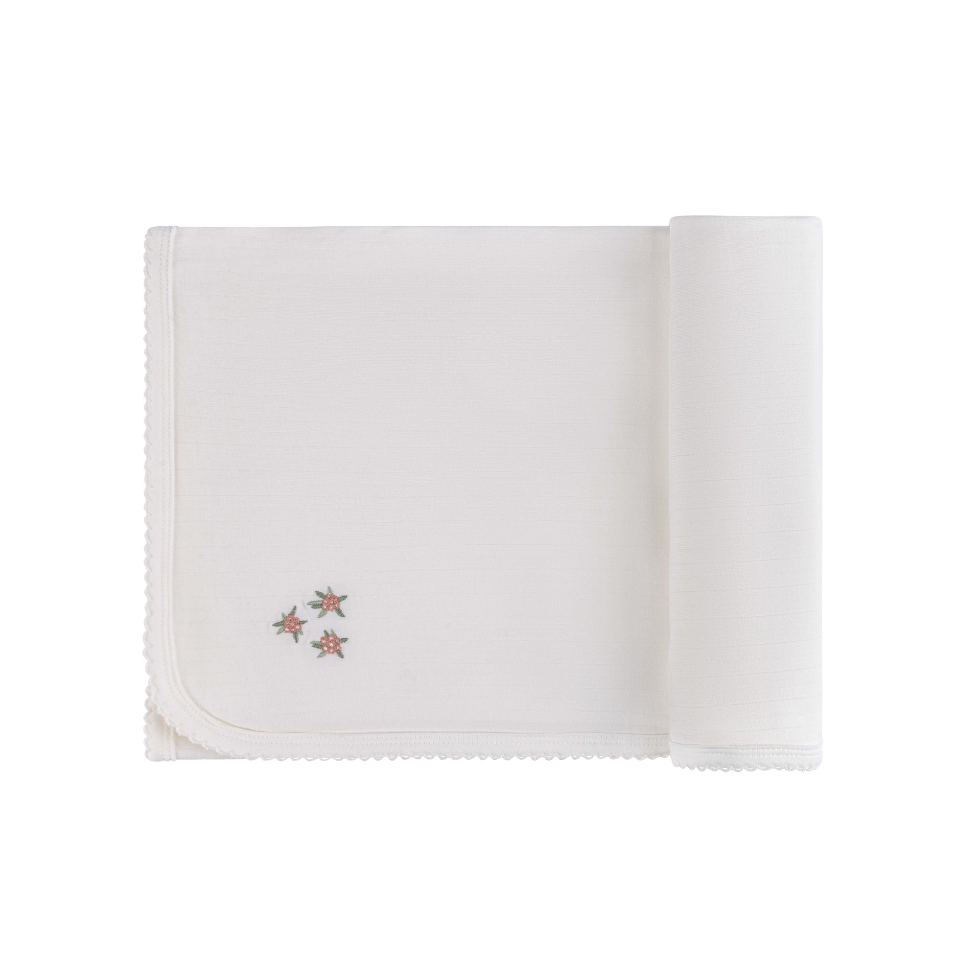 Wide Rib Cotton -  Rosebud Collection - Blanket