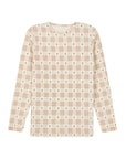 Cotton Floral Plaid Collection - Ruffle Neck Tee