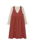 Cotton Floral Plaid Collection - Ruffle Neck Tee