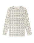 Cotton Floral Plaid Collection - Ruffle Neck Tee