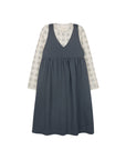 Cotton Floral Plaid Collection - Ruffle Neck Tee