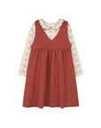 Cotton Floral Plaid Collection - Ruffle Neck Tee