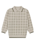 Cotton Floral Plaid Collection - Polo Sweatshirt