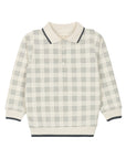 Cotton Floral Plaid Collection - Polo Sweatshirt