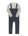 Cotton Floral Plaid Collection - Bodysuit + Overalls