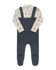 Cotton Floral Plaid Collection - Bodysuit + Overalls