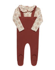 Cotton Floral Plaid Collection - Bodysuit + Overalls