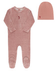 Velour Stripe Collection - Footie + Beanie