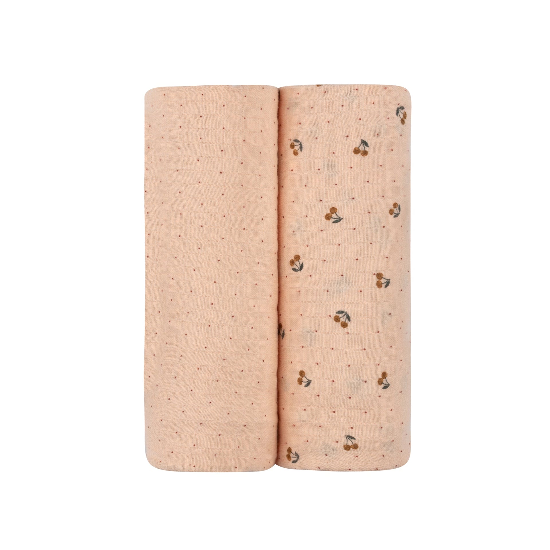 2 Pack cotton Muslin Swaddle set - Cherry Collection