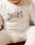 Velour Pocket Full of Flowers Collection - Footie + Cotton Beanie