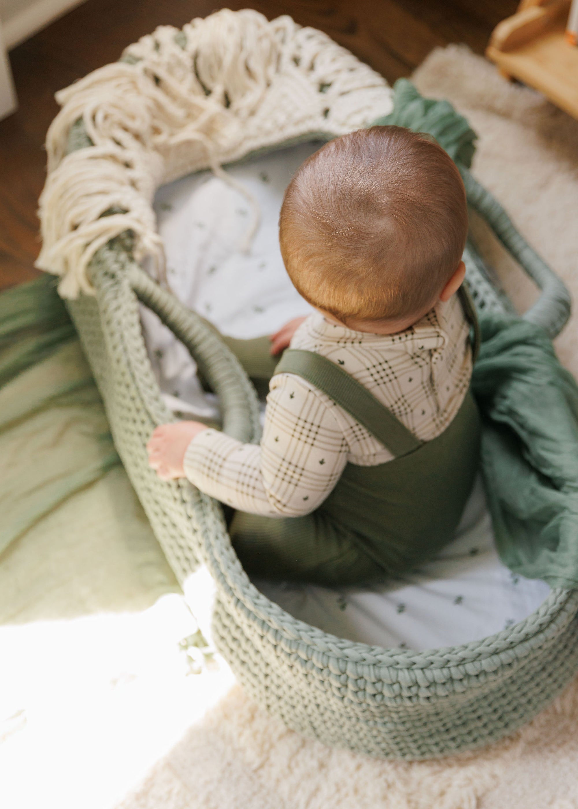 Cotton Floral Plaid Collection - Bodysuit + Overalls