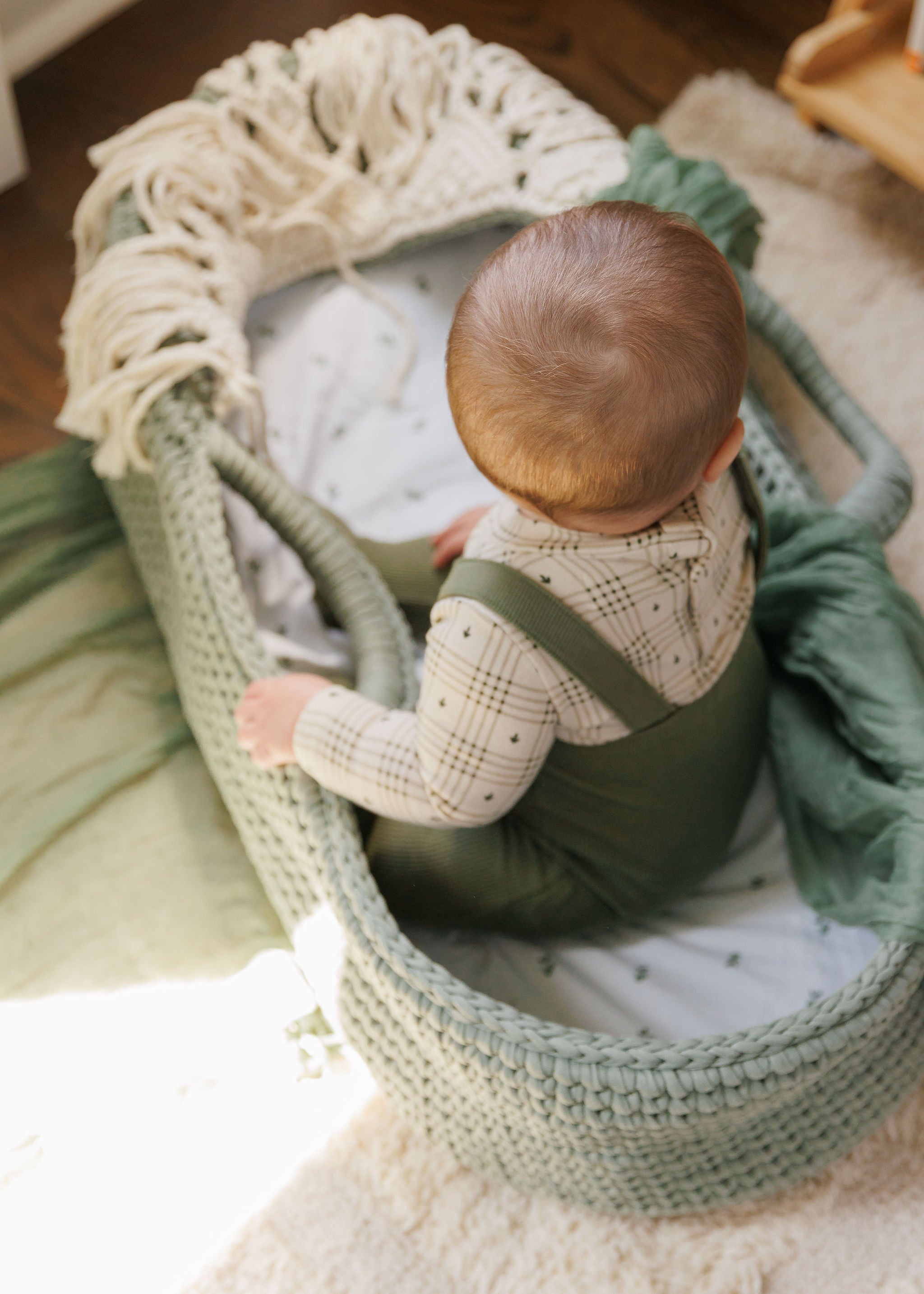 Cotton Floral Plaid Collection - Bodysuit + Overalls