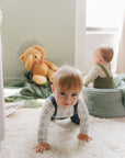 Cotton Floral Plaid Collection - Bodysuit + Overalls