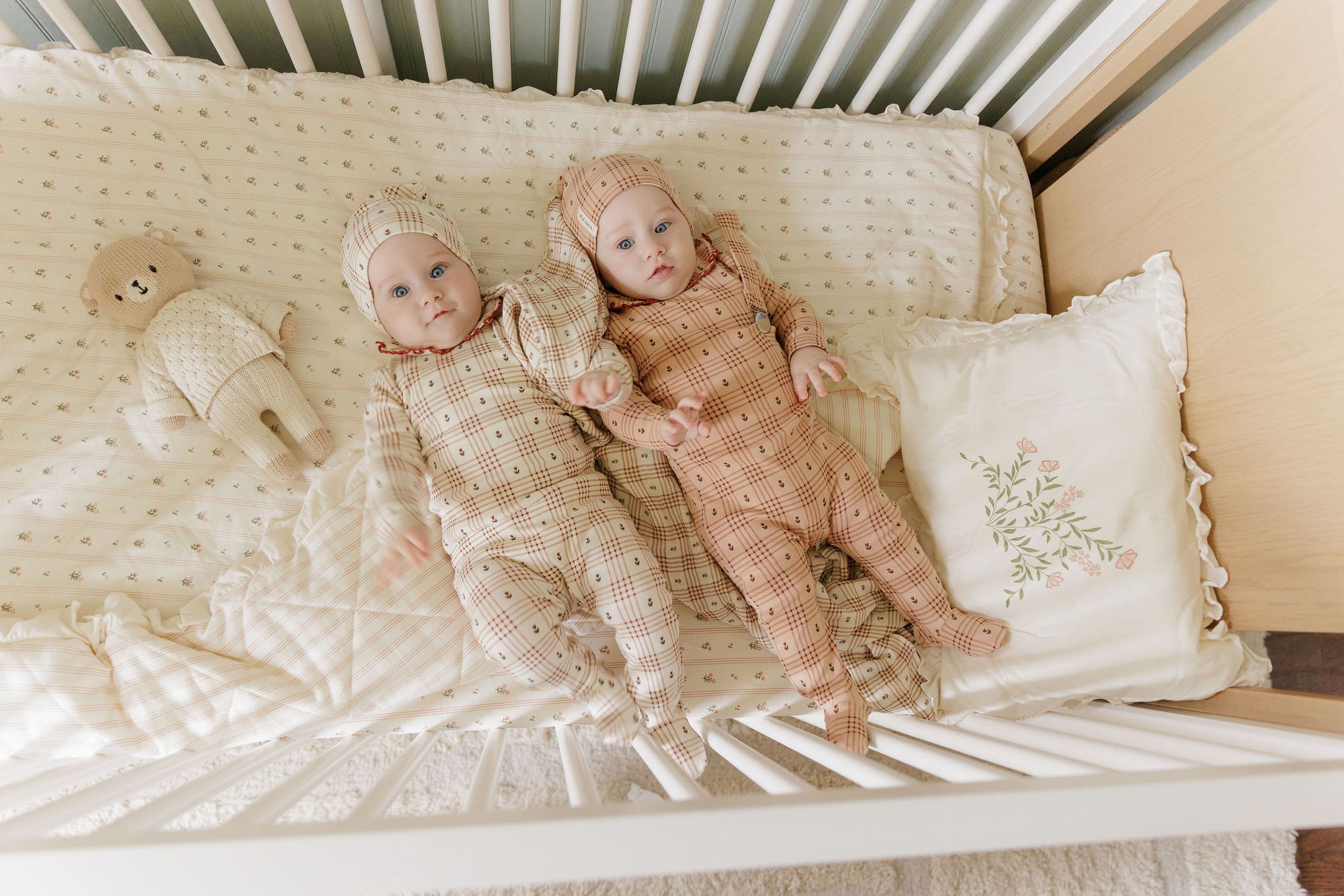 Cotton Floral Plaid Collection - Blanket