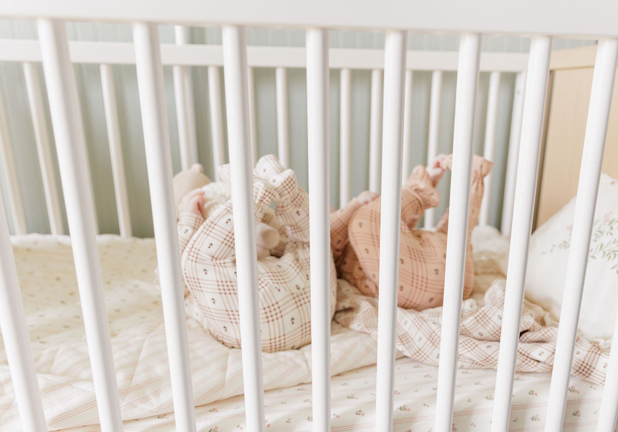 Cotton Floral Plaid Collection - Muslin Swaddle