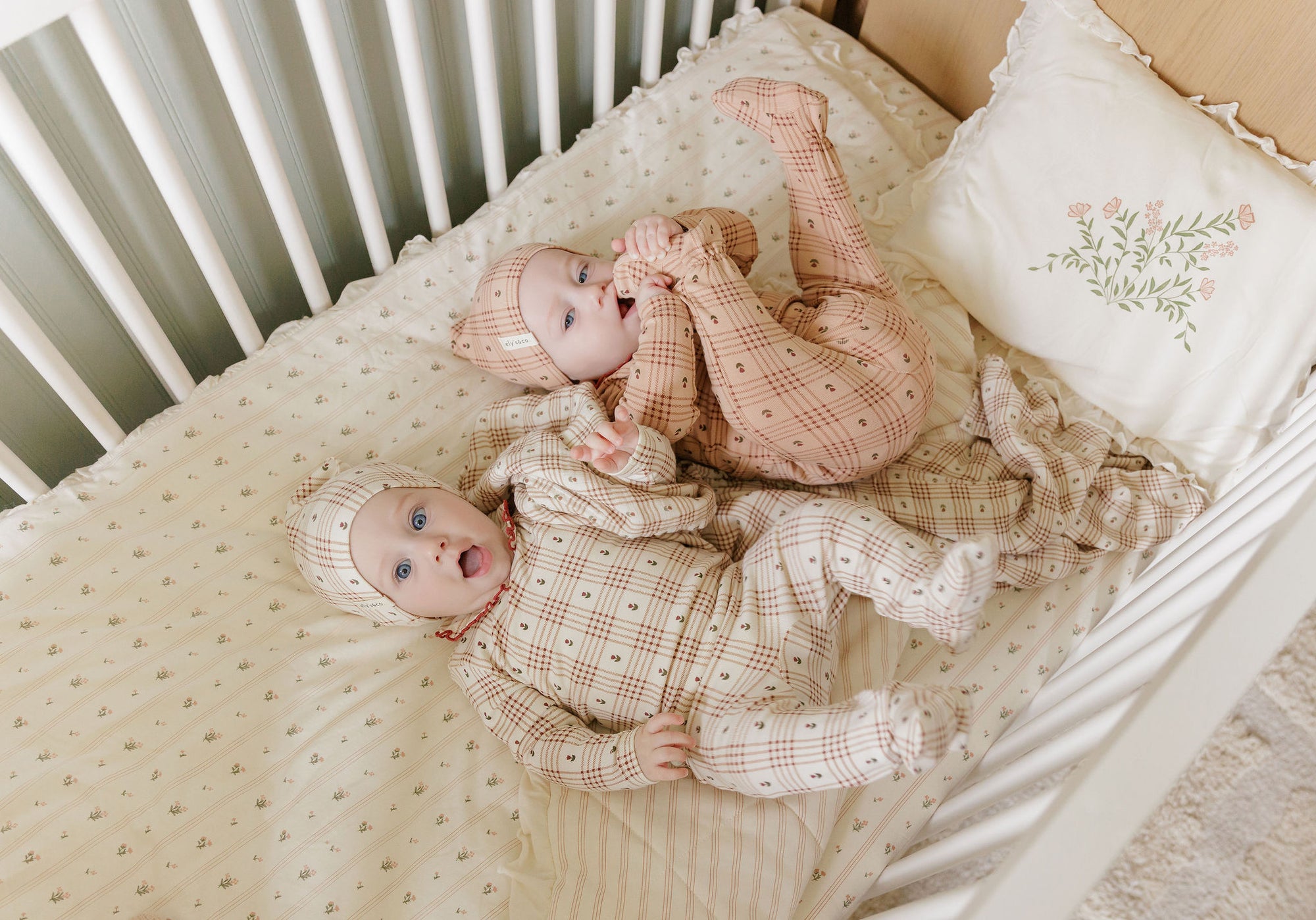 Cotton Floral Plaid Collection - Blanket