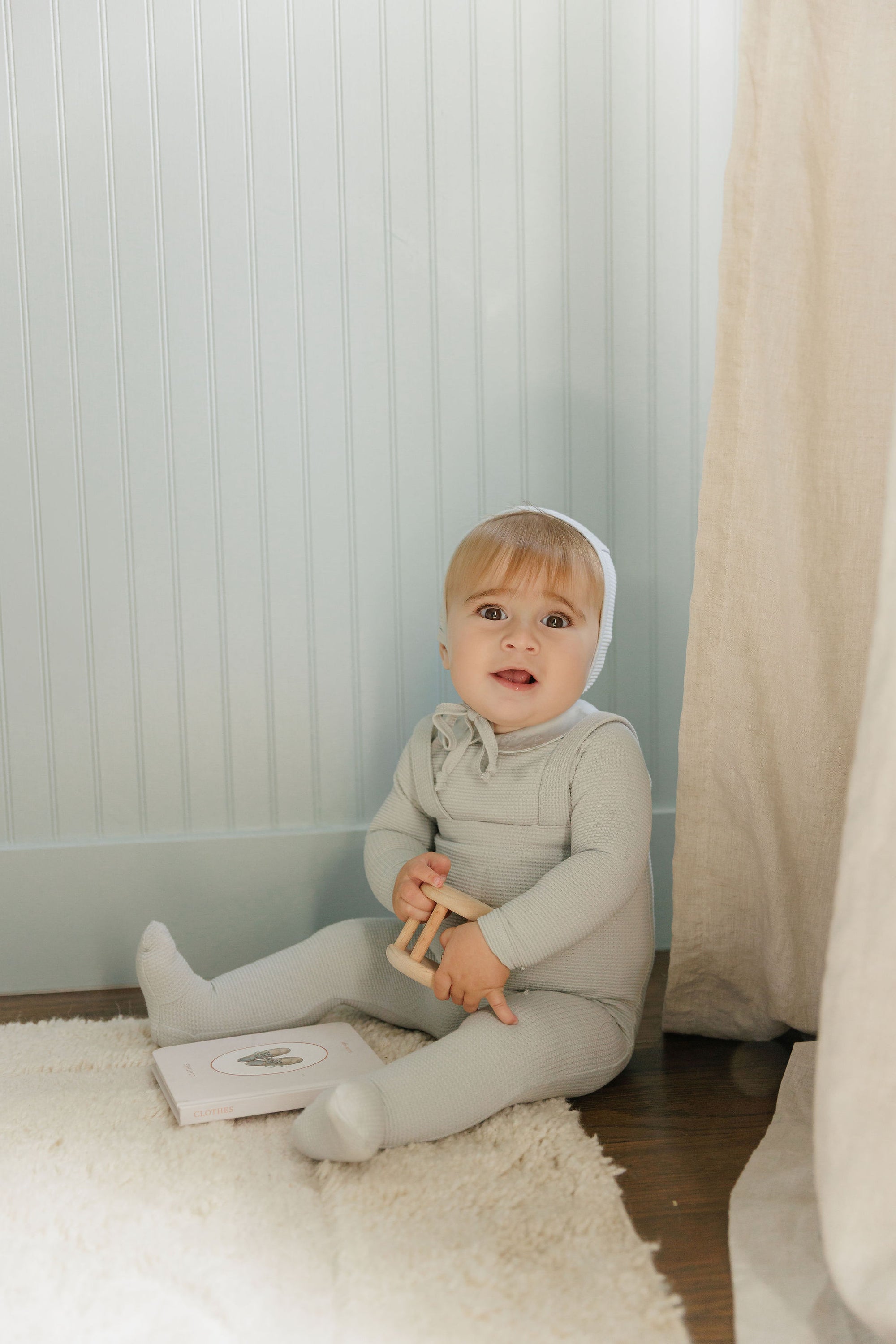 Embroidered Collar Collection -  Bodysuit + Overalls + Bonnet