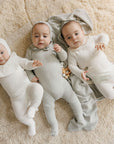 Embroidered Collar Collection -  Bodysuit + Overalls + Bonnet