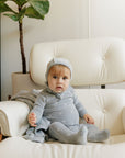 Velour Leaf Pattern Collection - Footie + Bonnet