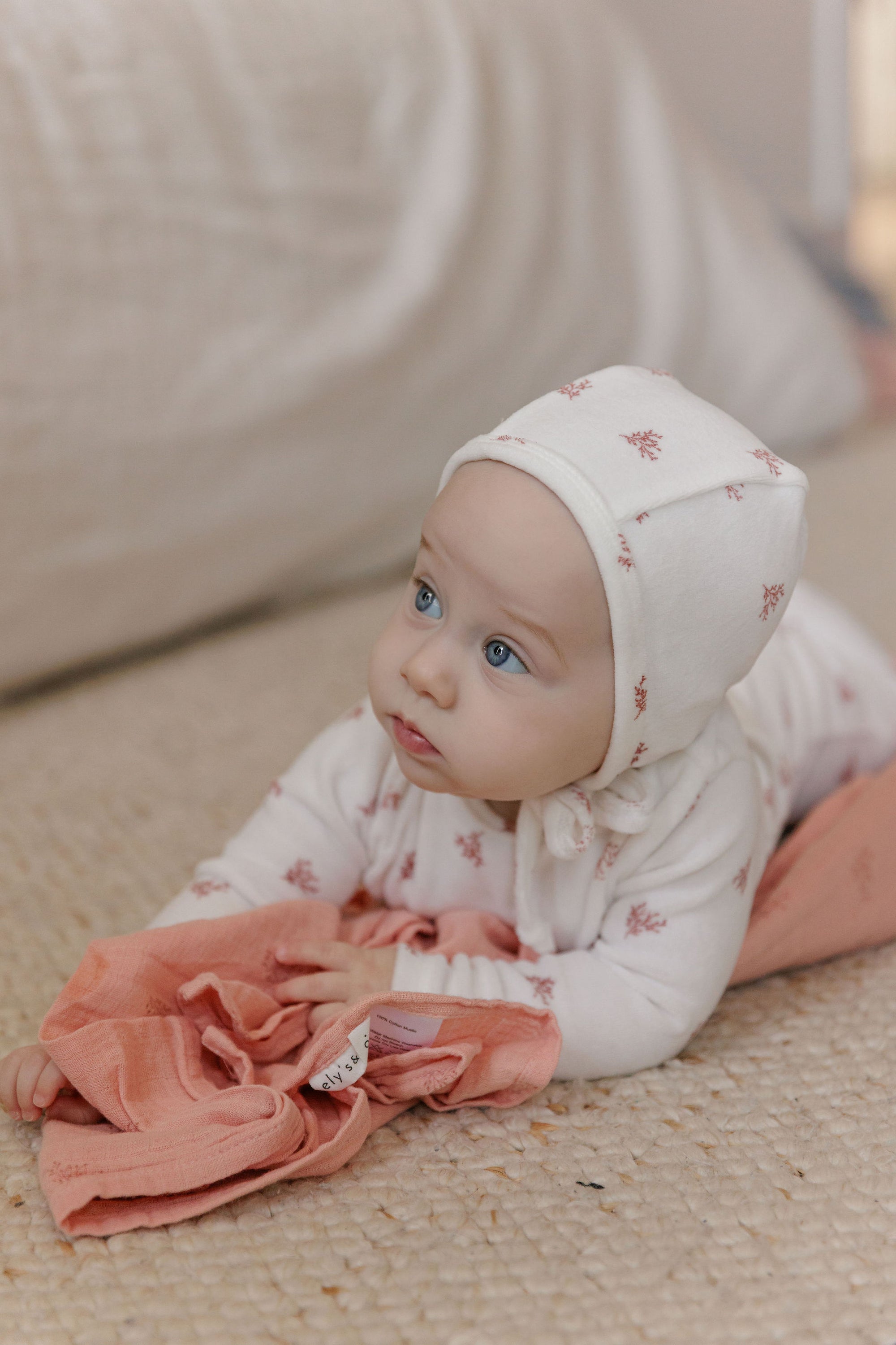 Velour Leaf Pattern Collection - Bib