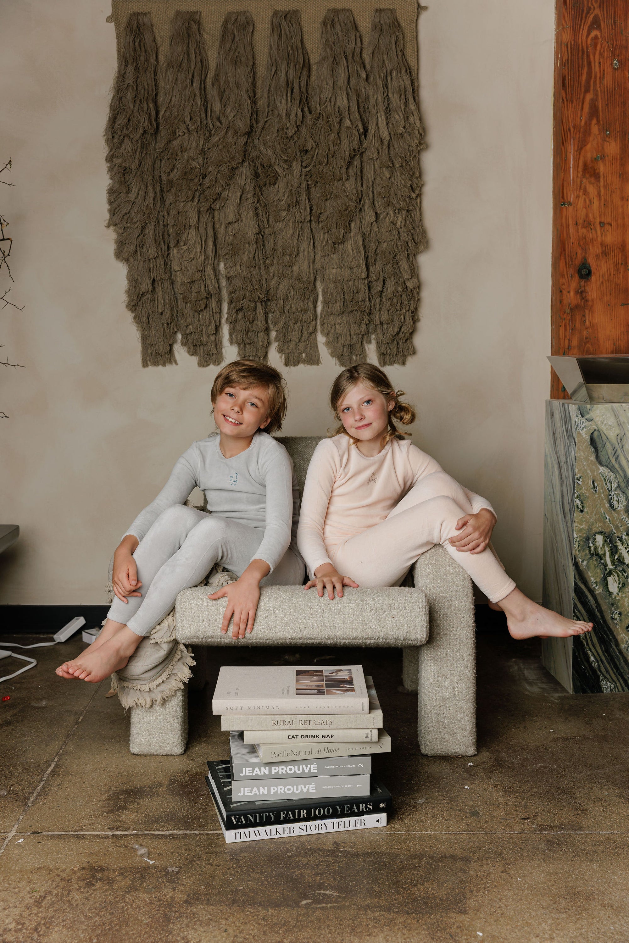 Embroidered Velour Collar Collection - Lounge Set