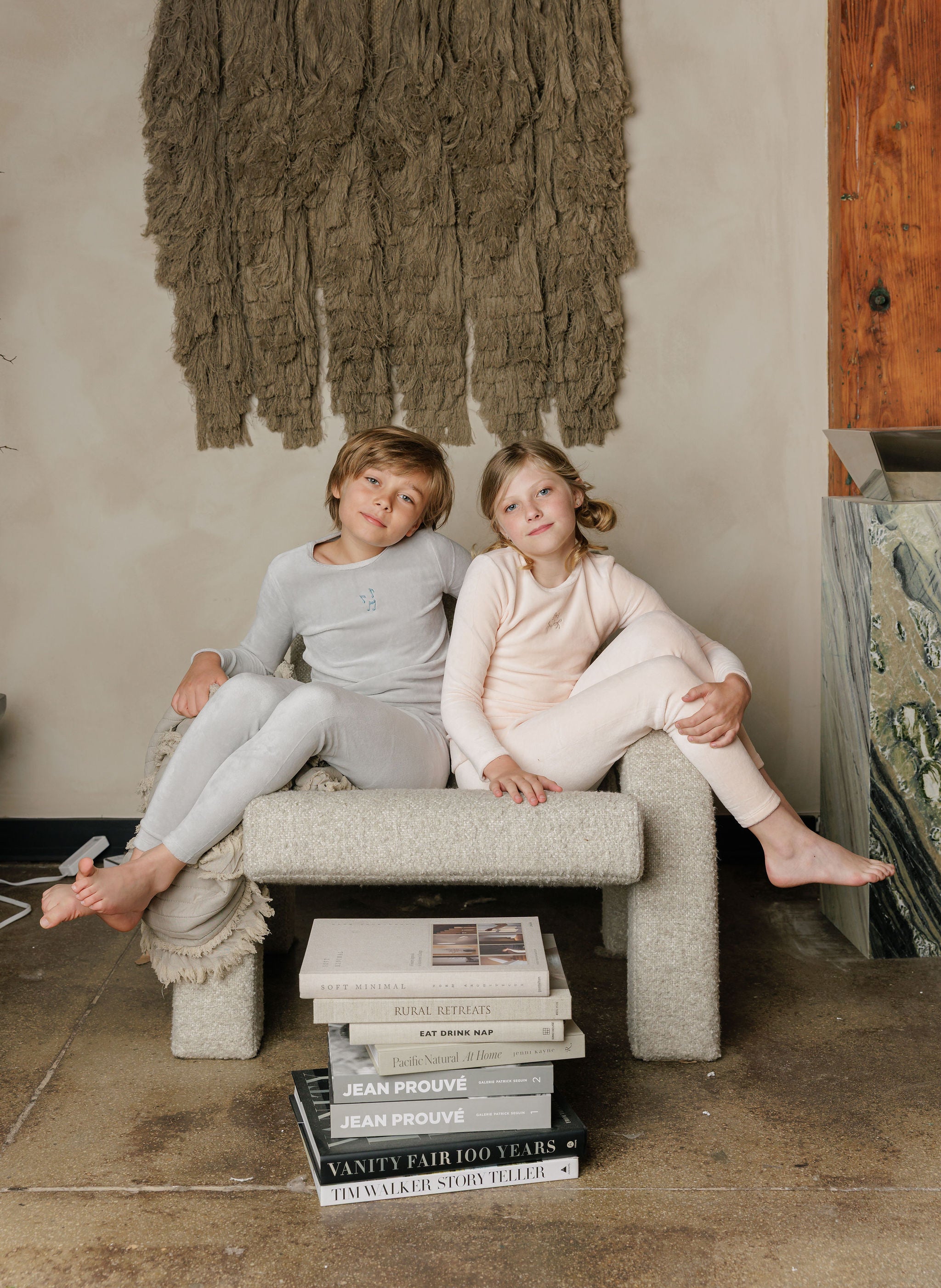 Embroidered Velour Collar Collection - Lounge Set