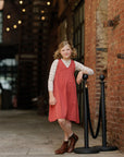 Cotton Floral Plaid Collection - Ruffle Neck Tee