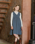 Cotton Floral Plaid Collection - Ruffle Neck Tee
