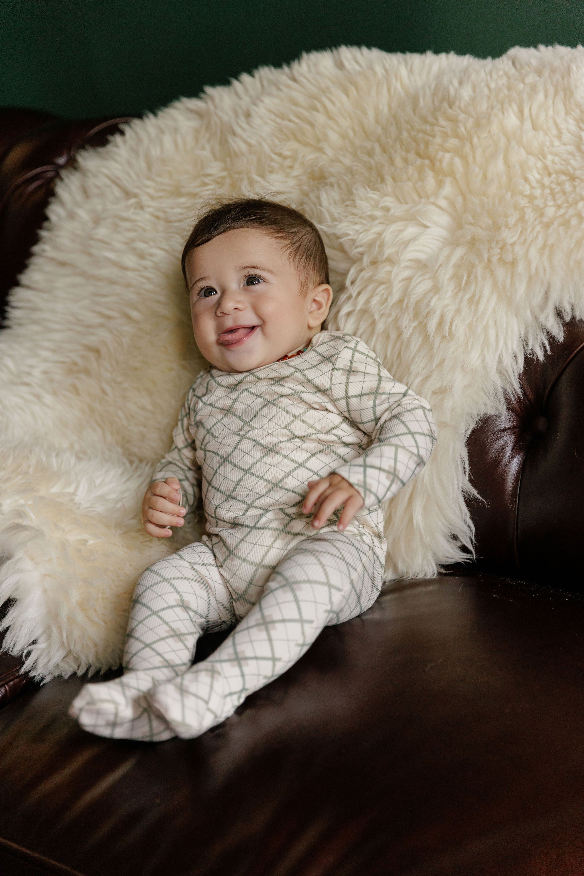 Cotton Plaid Print Collection - Footie