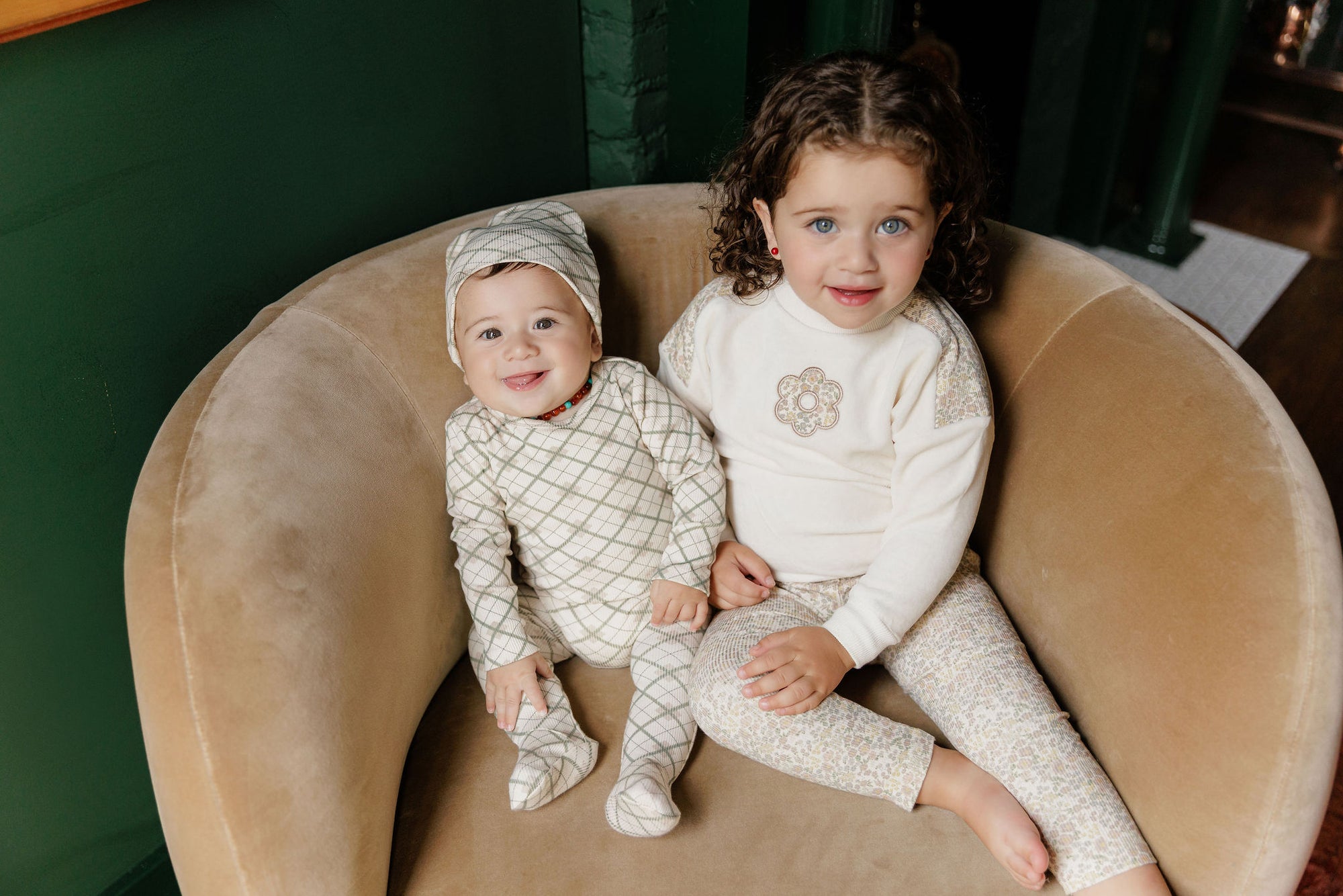 Cotton Plaid Print Collection - Footie