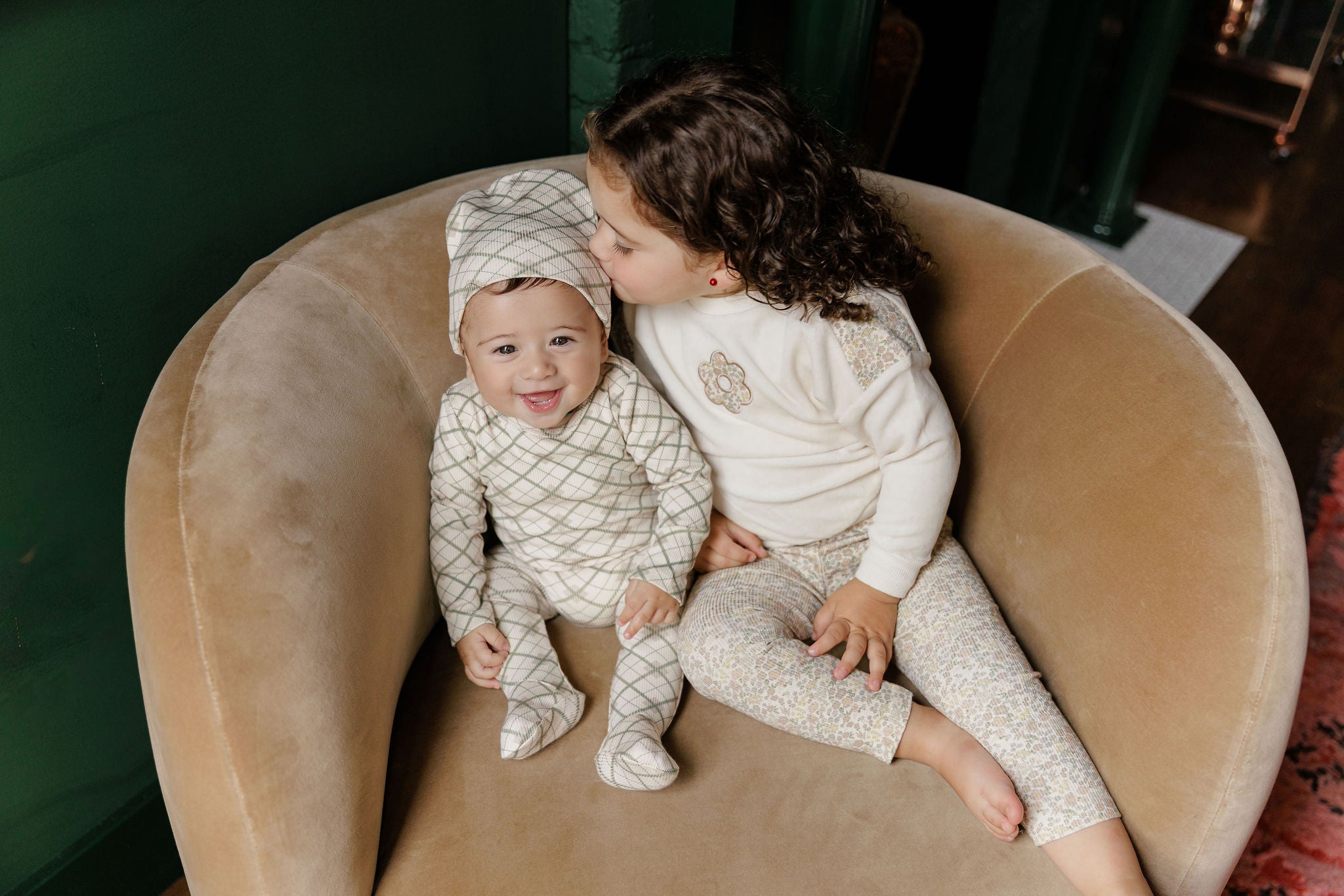 Cotton Plaid Print Collection - Footie