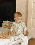Cotton Plaid Print Collection - Bodysuit + Overalls