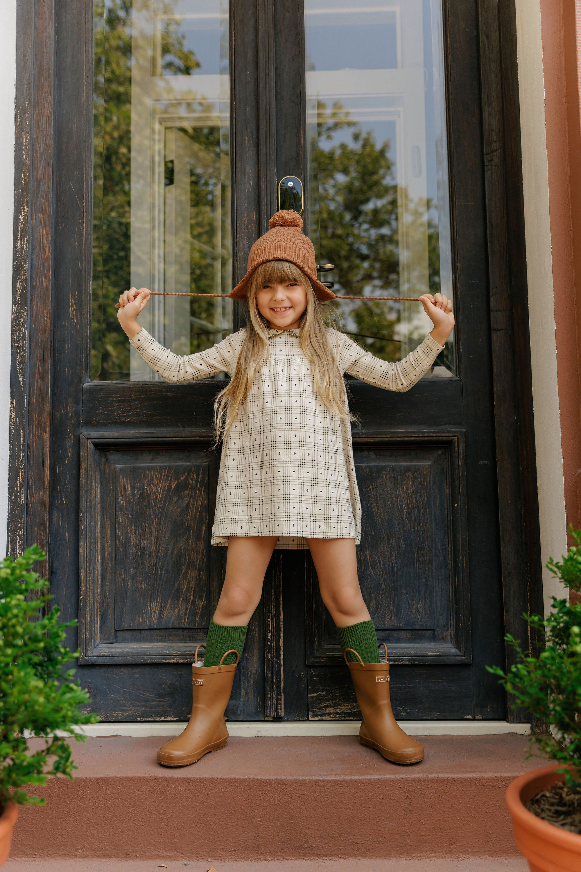 Cotton Floral Plaid Collection - Dress