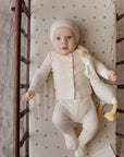 Ribbed Cardigan Set - 2Pc Footed Baby Set