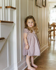 Stitch Collection - 3/4 Sleeves Smocked Linen Dress