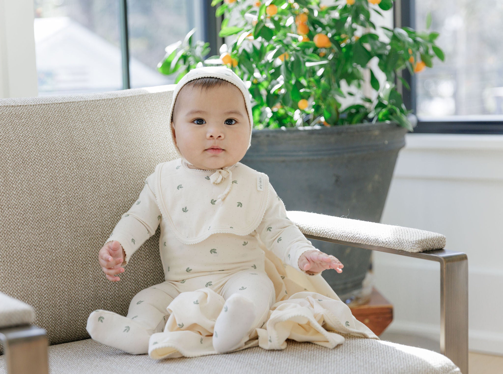 Jersey Cotton - Vintage Floral Collection - Bib