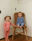 Ribbed Cardigan Set  - 2Pc Footed Baby Set + Beanie