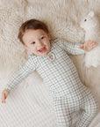 Modal French Terry Plaid Sheep Collection - Footie