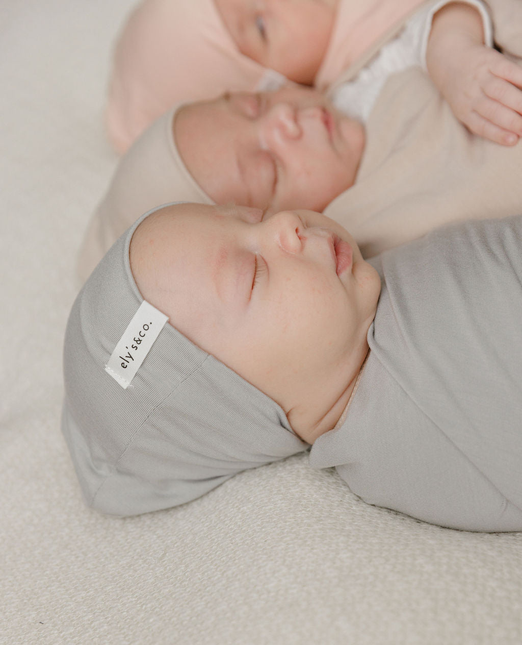 Ely's & Co Modal Swaddle & Beanie Set in Gift Box - Dusty Blue Ely's & Co Modal Swaddle & Beanie Set in Gift Box - Dusty Blue