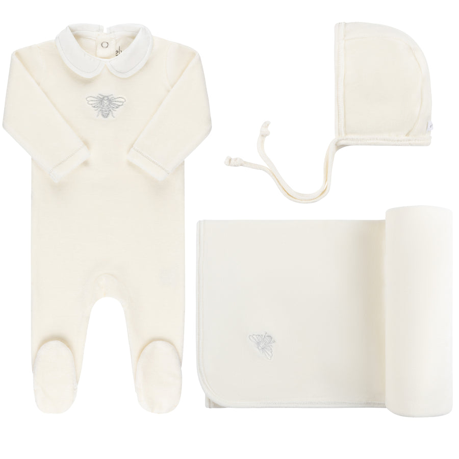 Velour Embroidered - Metallic Bee Collection -Take Me Home Set