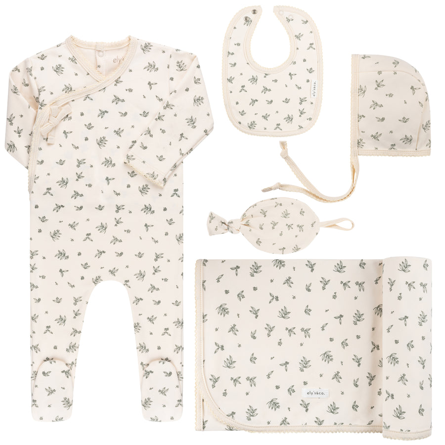 Brushed Cotton -Elderberry Leaf Collection - Deluxe Take Me Home Sets