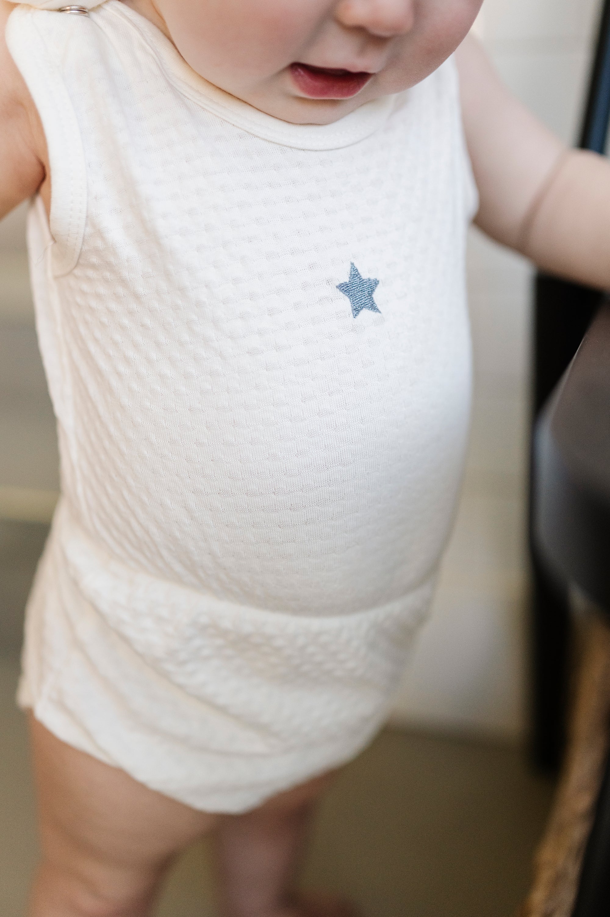 Cotton - Embroidered Heart and Star Collection-Romper
