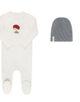 French Terry - French Kids Collection - Footie + Beanie