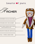 Hearts of Yarn Archer Doll