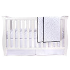 Black and White Dottie Three-Piece Crib Bedding Set