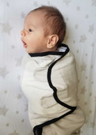 Black and white abstract swaddle blanket